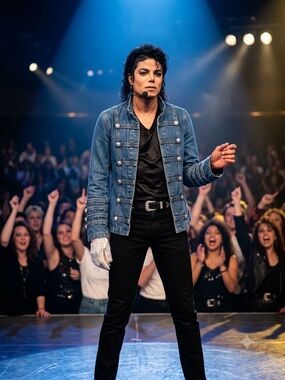 Michael Jackson Denim Military-Style Jacket Limited Edition